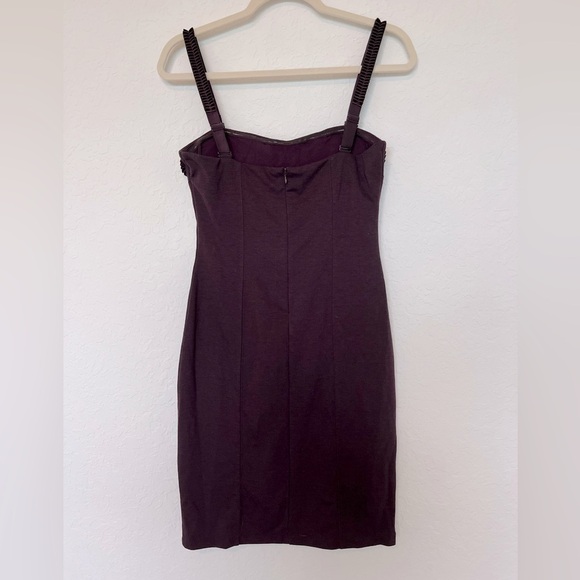 Kardashian Kollection Ruffle Mini Bodycon Convertible Dress Purple Size Medium - Picture 5 of 16